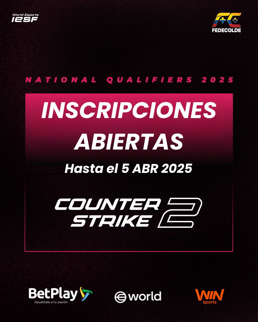 CS2 - Clasificatorio Campeonato Mundial IESF