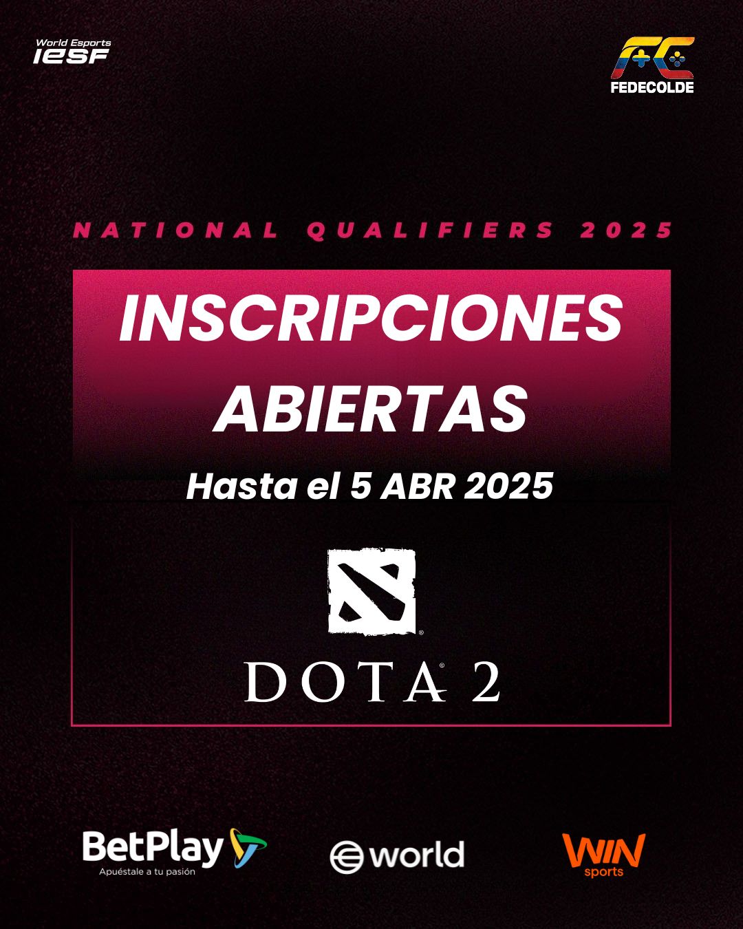 DOTA2 - Clasificatorio Campeonato Mundial IESF