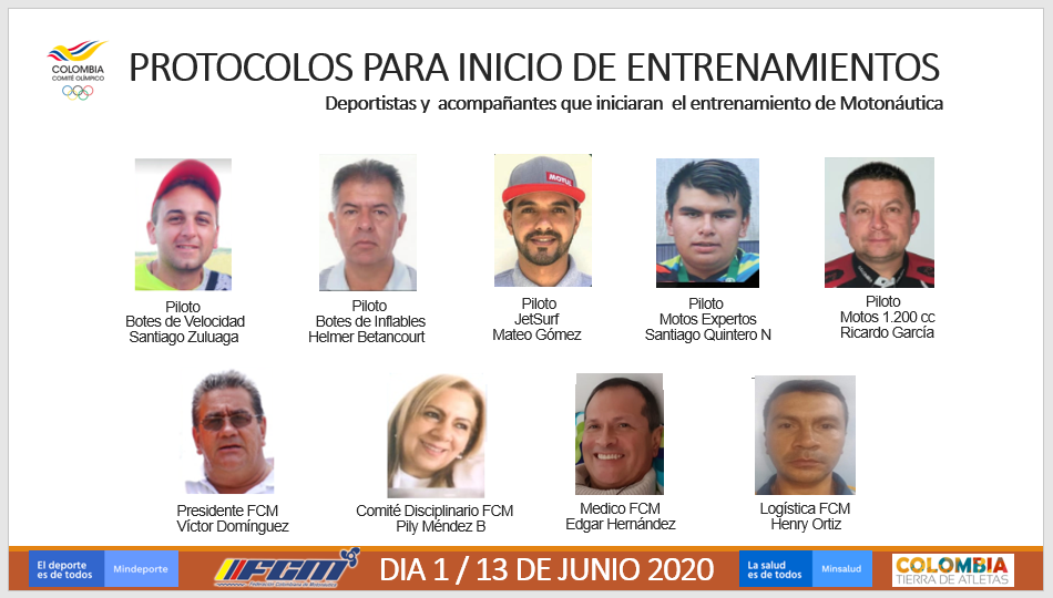 INICIO DE ENTRENAMIENTOS MOTONAUTICA COLOMBIA ETAPA N° 1