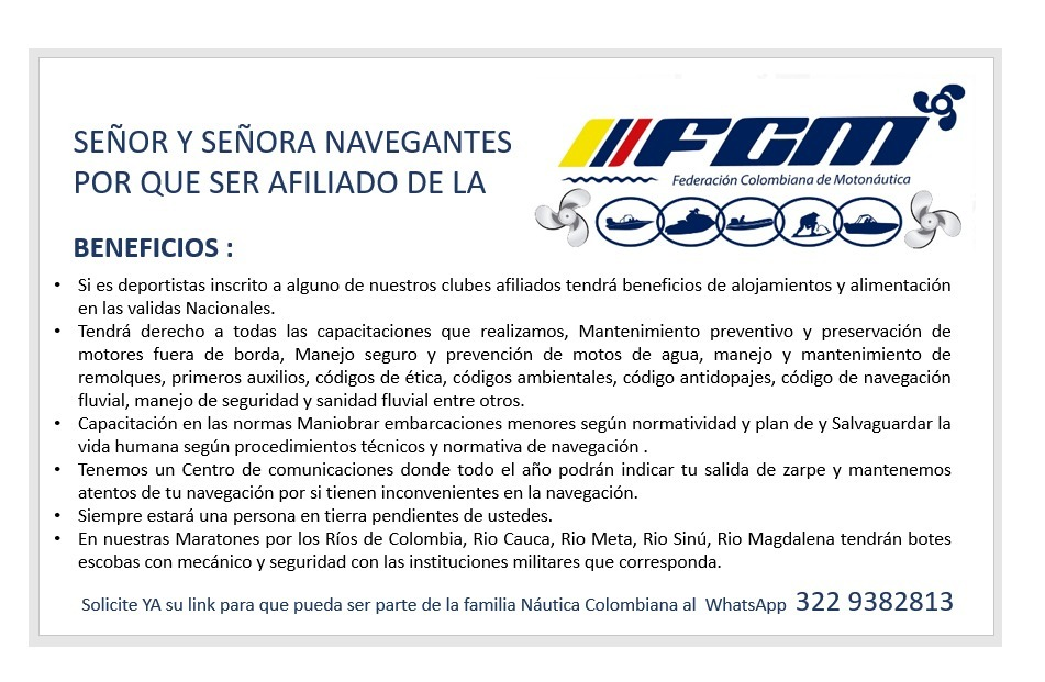 Sea usted también parte de la Familia Náutica Colombiana