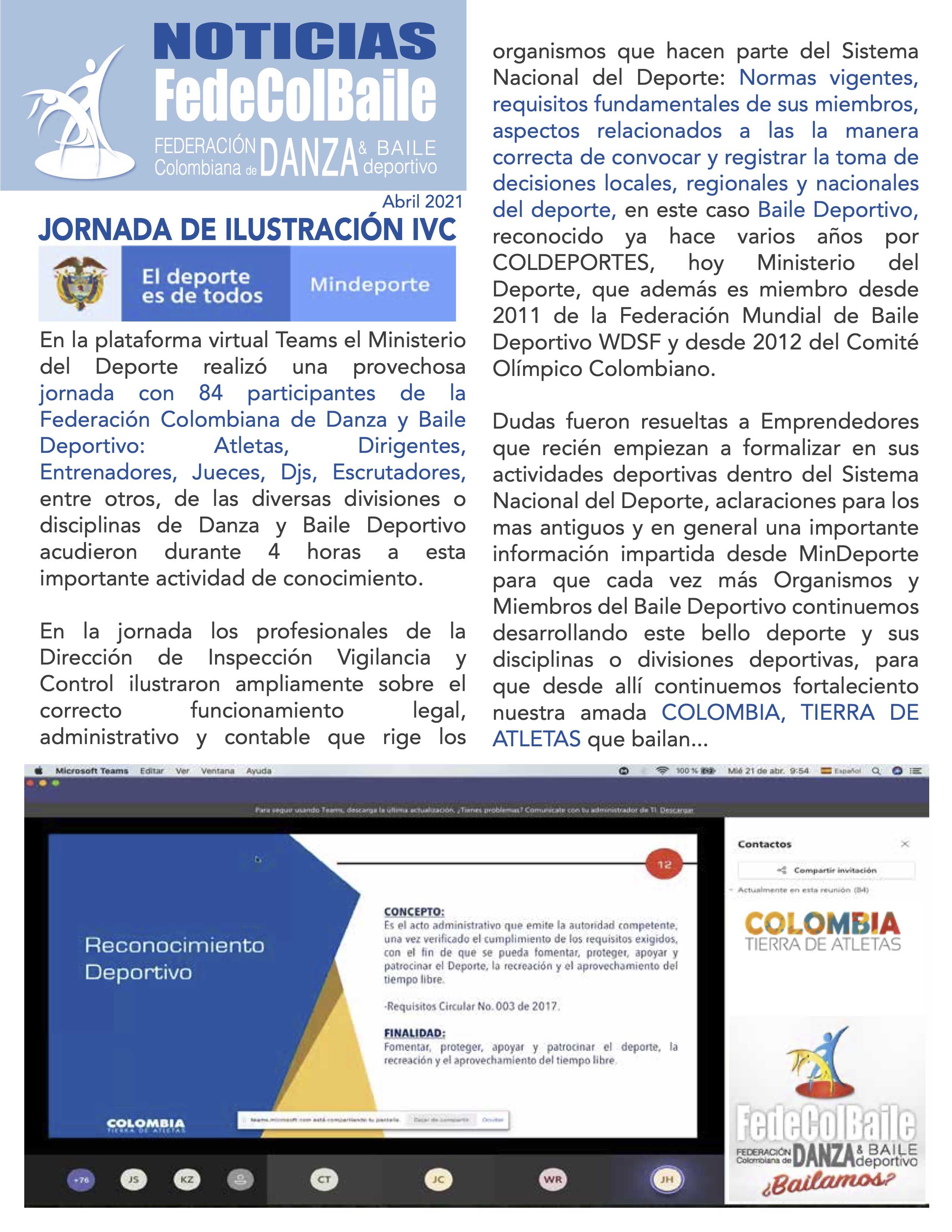 Jornada Nacional de Ilustración del Ministerio del Deporte 