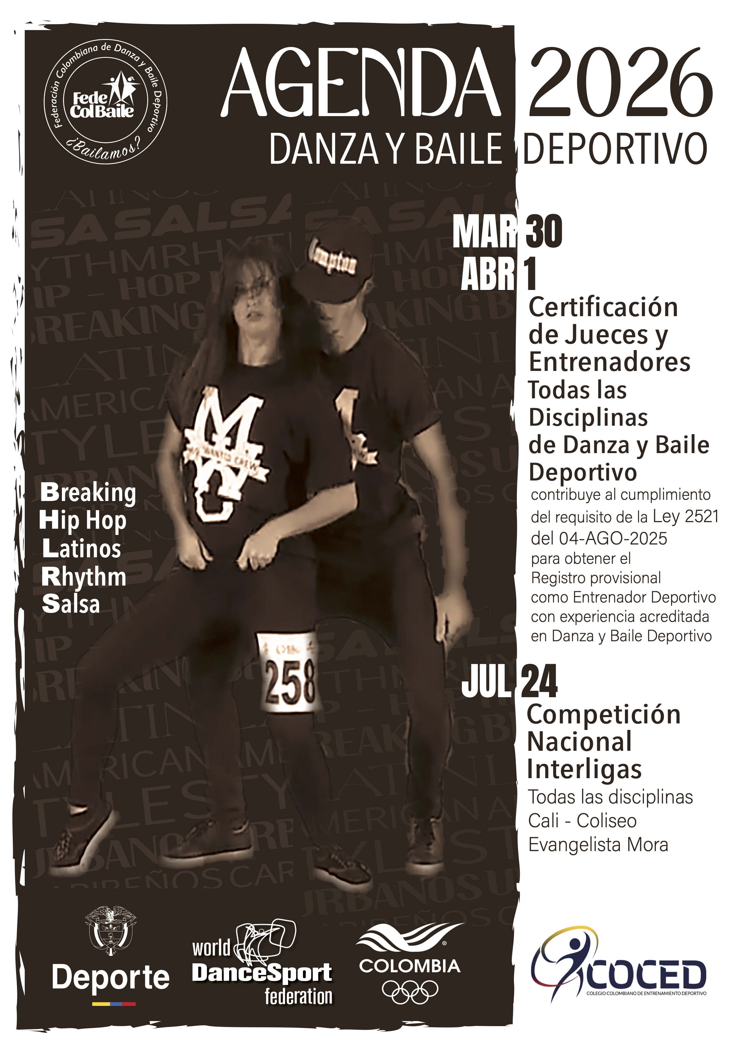 CERTIFICACIÓN DE OFICIALES NACIONALES DE BAILE DEPORTIVO 2026